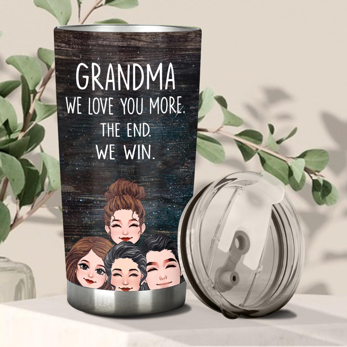 Papa, ich liebe dich mehr – Geschenk für Papa, Oma, Opa, Mama, Onkel, Tante – Personalisierter Trinkbecher