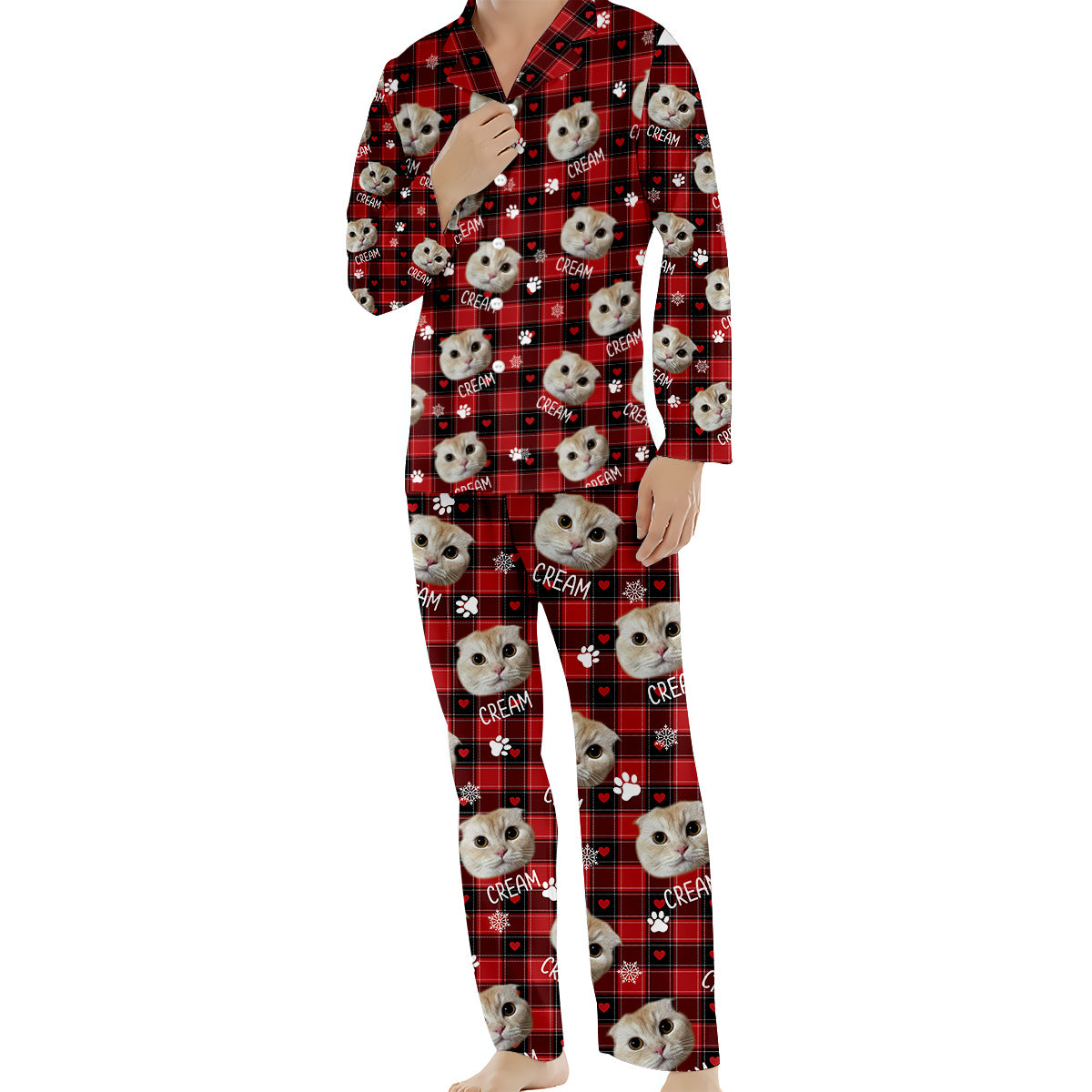 Personalisierte Haustierdecke mit Foto – Geschenk für Katzenliebhaber, Hundeliebhaber, Katzenfreunde – Personalisierter Pyjama mit Knopfleiste