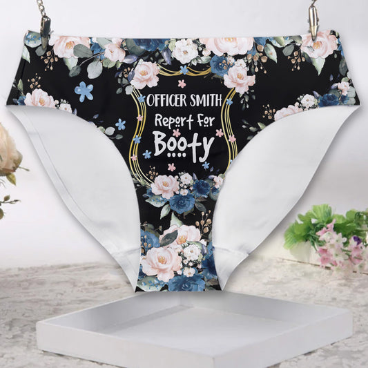 Polizeibericht für Beute - Personalisierte Slips für Polizistinnen