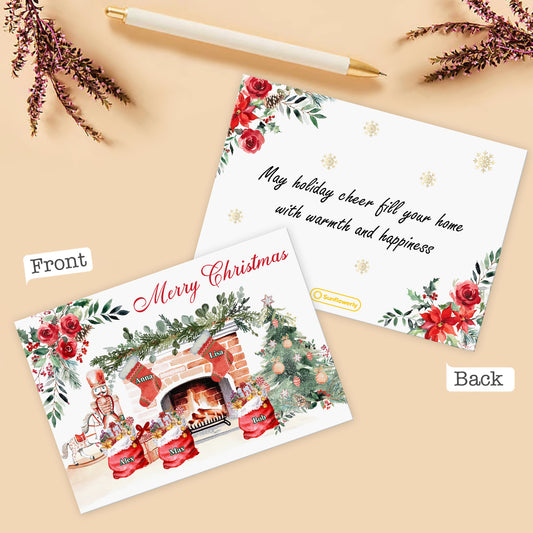 Frohe Weihnachten – Personalisierte Familiengrußkarte
