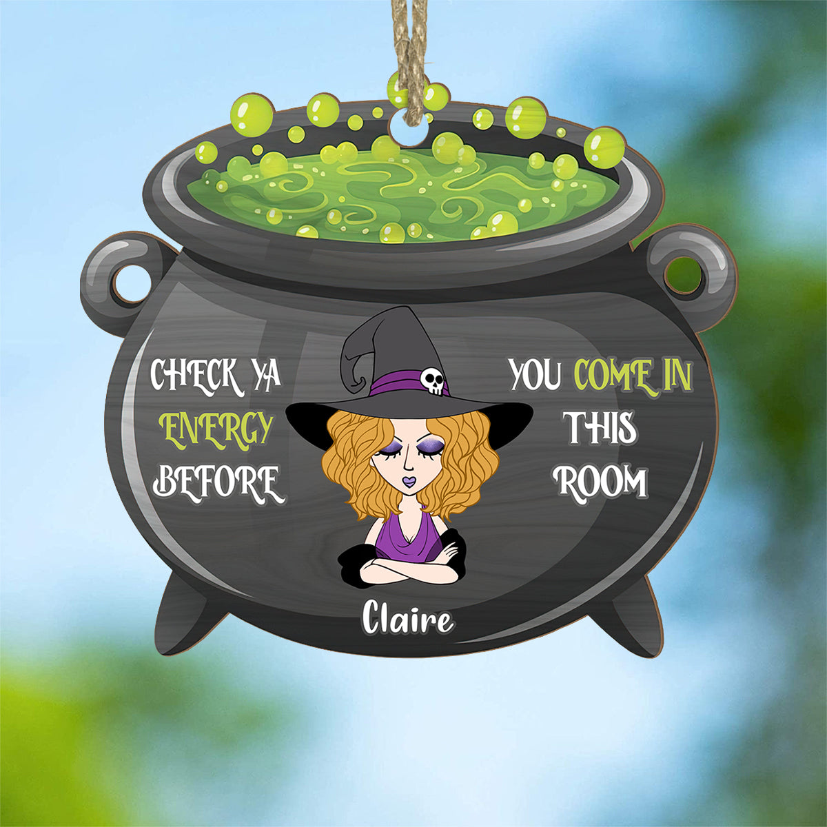 Check Ya Energy – Personalisierter Hexen-Sonnenfänger