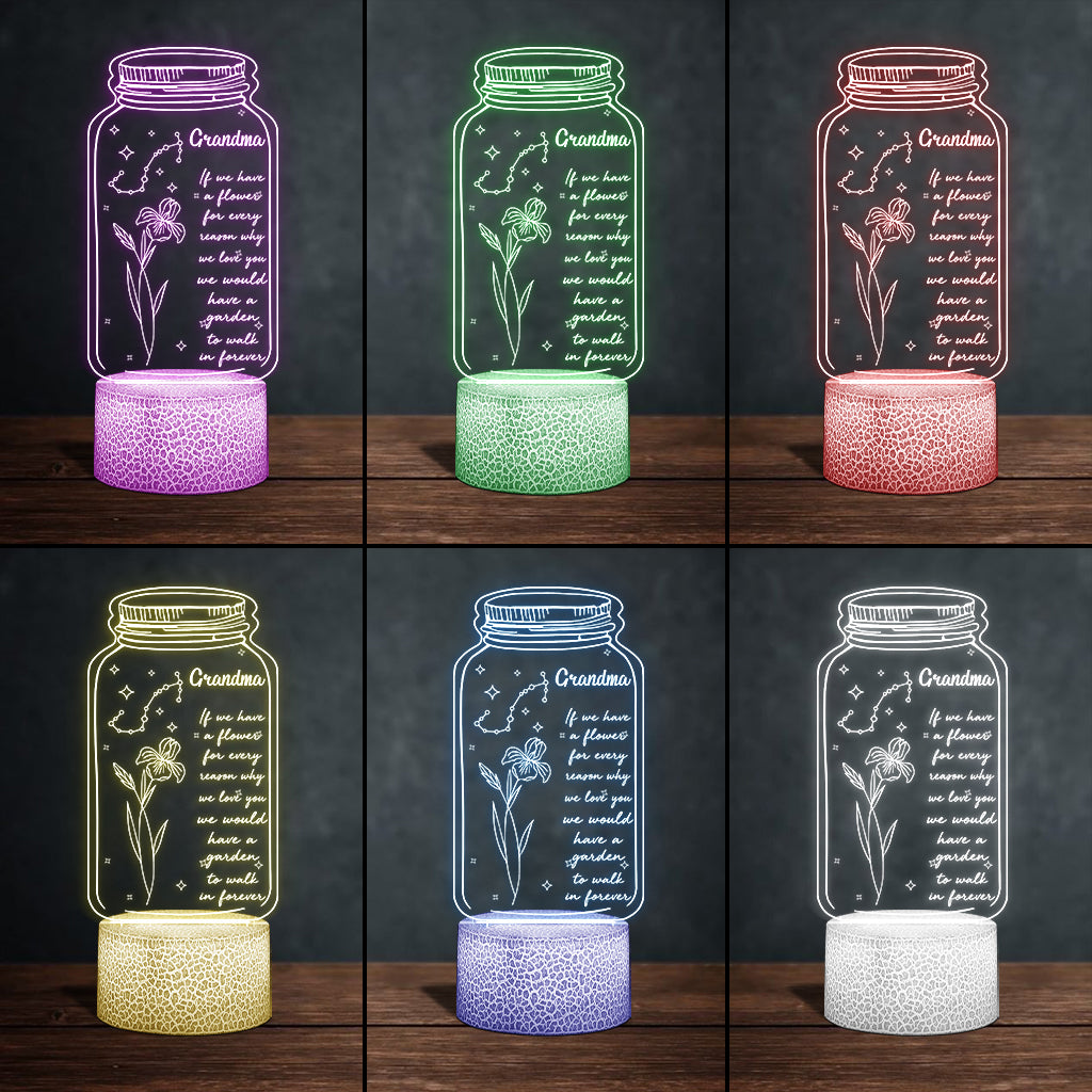 If I Had A Star Birth Flower Zodiac Sign - Gift for mom, grandma, daughter, wife, girlfriend, dad, grandpa, boyfriend, husband - Personalized Shaped Plaque Light Base