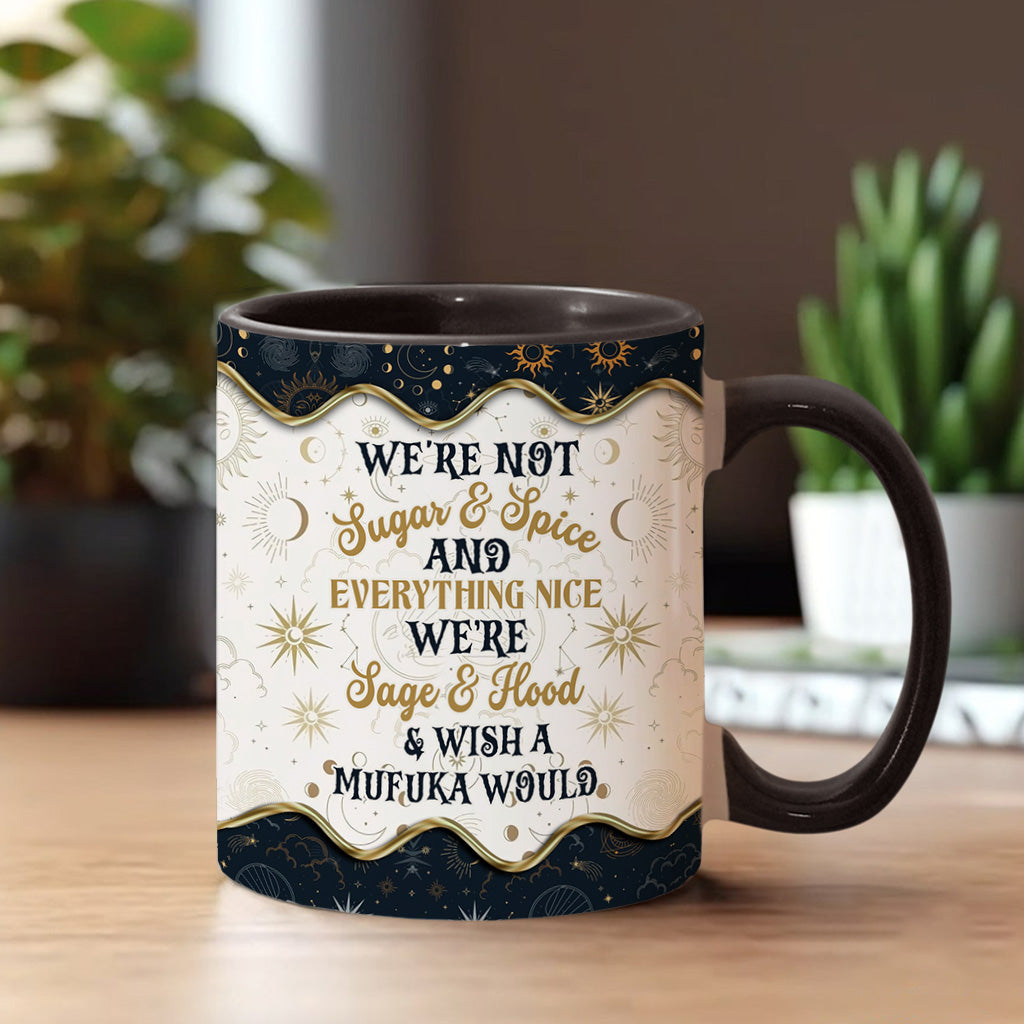 We're Not Sugar And Spice - Personalized Witch Accent Mug