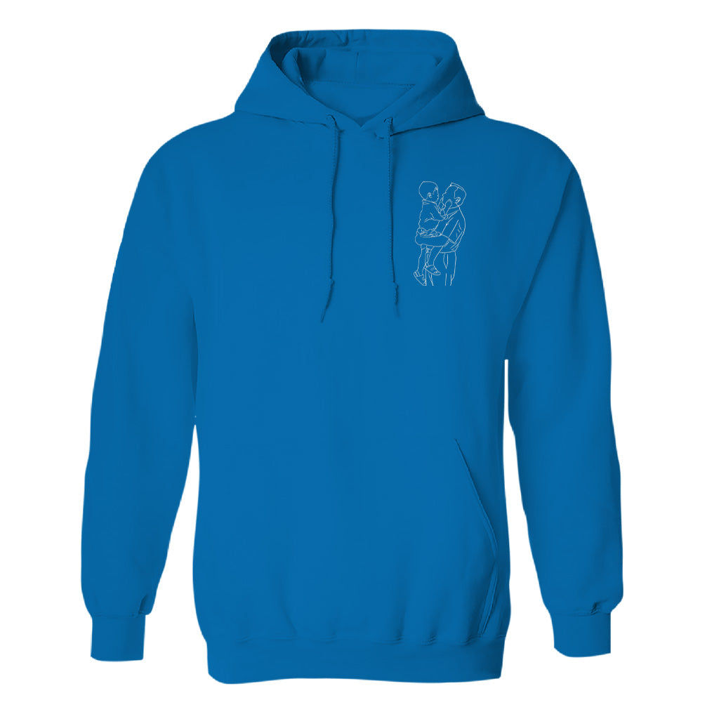 Individuelle Linienzeichnung – Personalisierter bestickter Opa-Hoodie