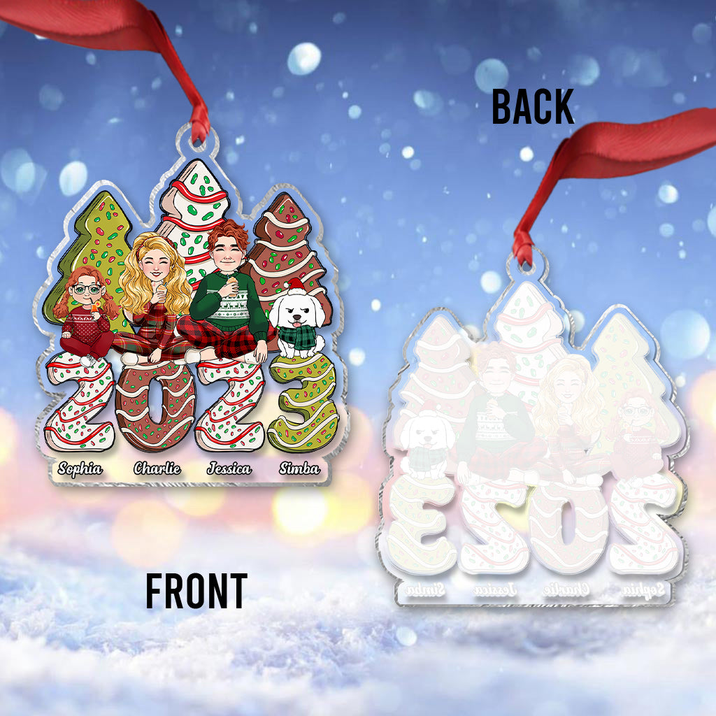 Frohe Weihnachten – Personalisierter transparenter Familienschmuck