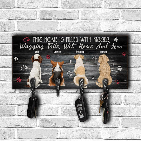This Home Is Filled With Love - Personalized Dog Key Rack
