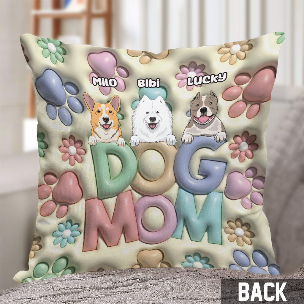 Dog Mom - Personalized Dog Throw Pillow