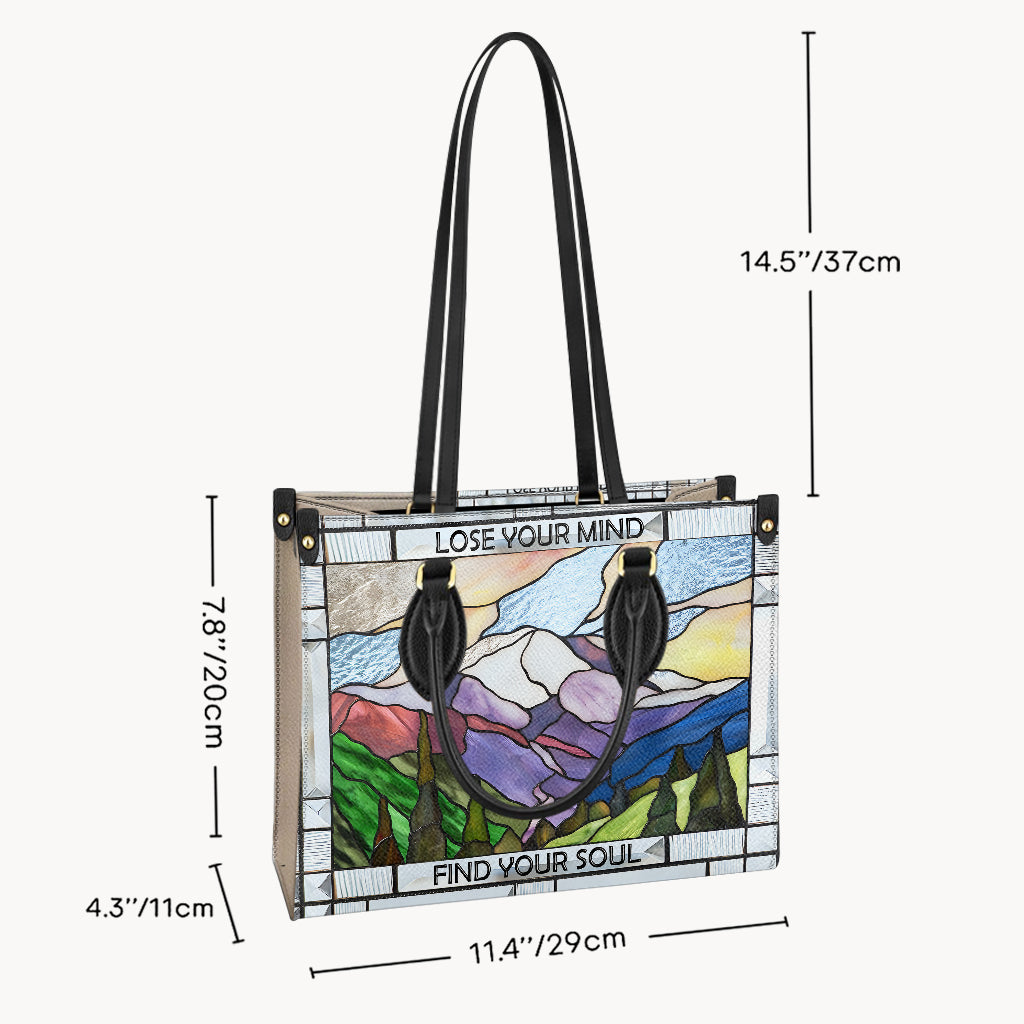 Verliere den Verstand – Wanderhandtasche aus Leder