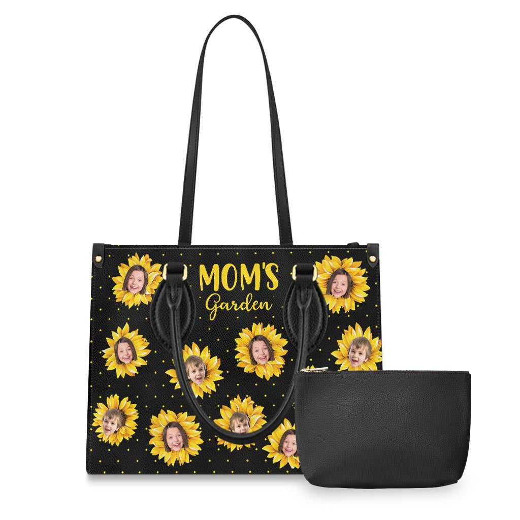 Omas Garten – Geschenk für Oma, Mama – Personalisierte Lederhandtasche