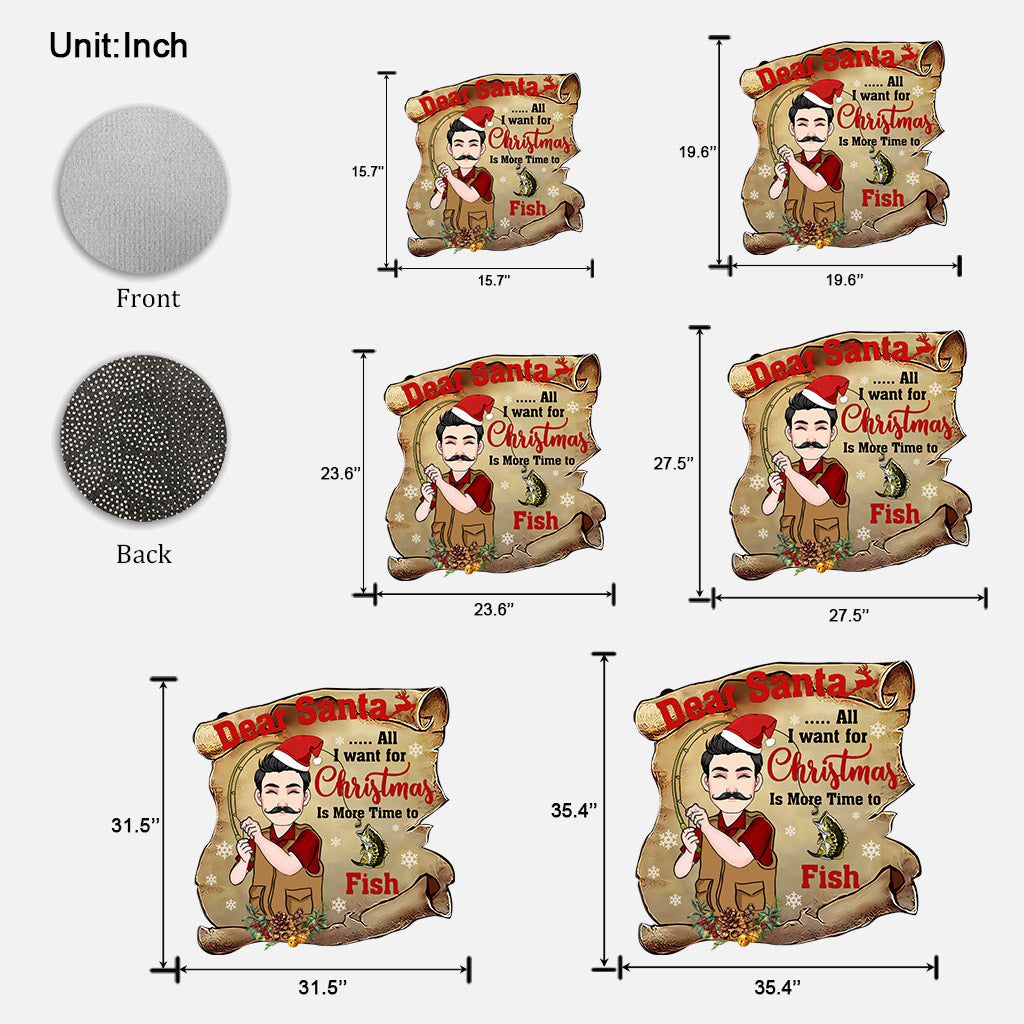 Lieber Weihnachtsmann – Personalisierte Fußmatte in Angelform