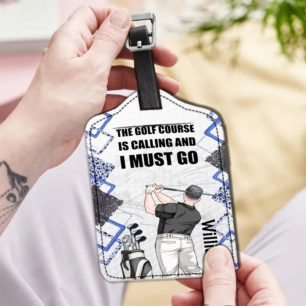 Just a girl - Personalized Golf Leather Luggage Tag