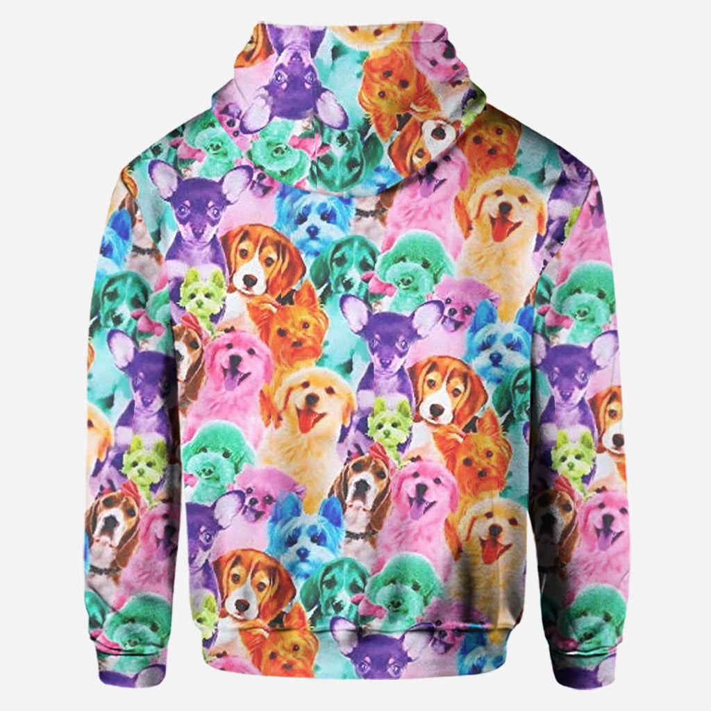 Foto-Einfügung im farbenfrohen Stil – Personalisierter Katzen-Hoodie und Leggings