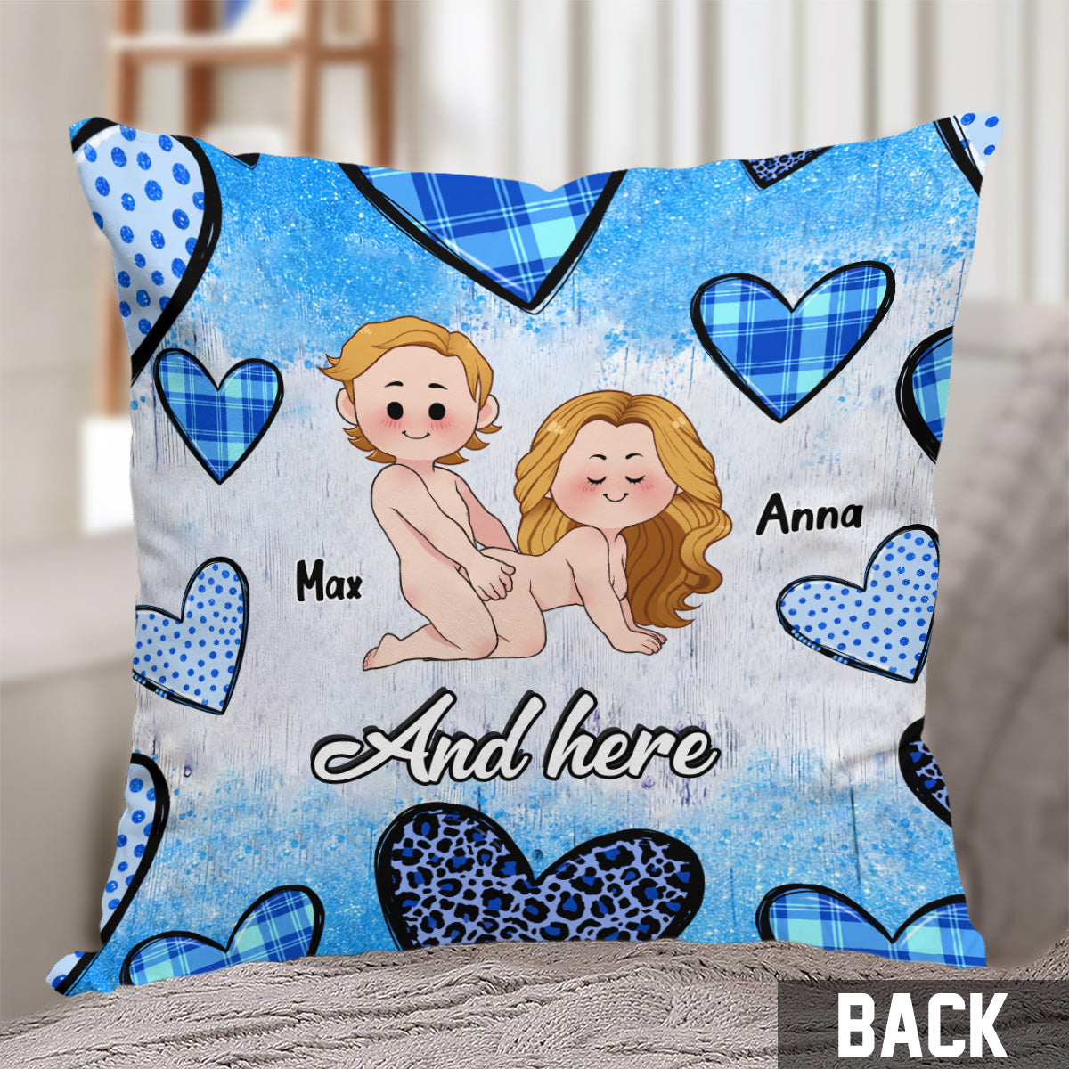 Wir hatten hier und hier Sex - Personalisiertes Pärchenkissen