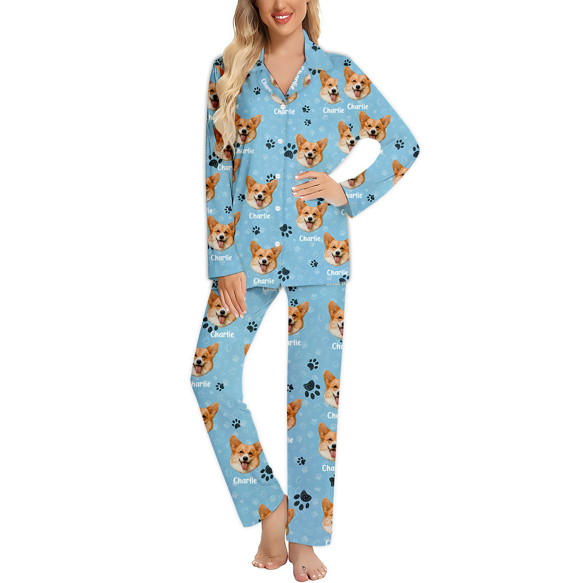 Personalisierte Haustierdecke mit Foto – Geschenk für Katzenliebhaber, Hundeliebhaber, Katzenfreunde – Personalisierter Pyjama mit Knopfleiste