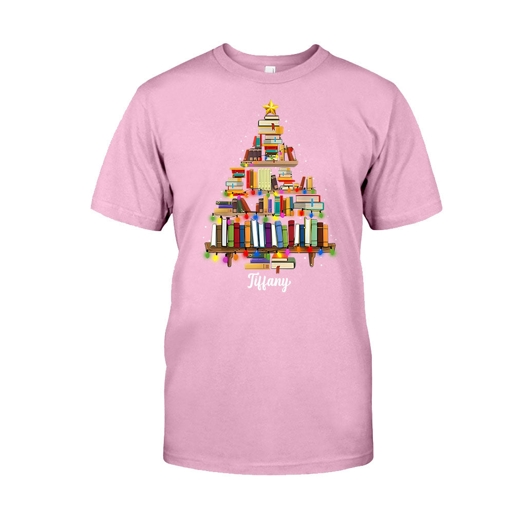 Bücher-Weihnachtsbaum – Personalisiertes Buch-T-Shirt und Hoodie