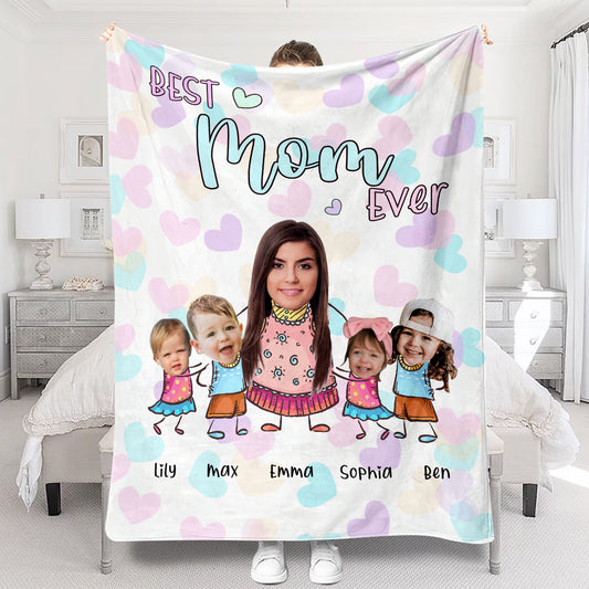 Beste Oma der Welt – Geschenk für Oma und Mama – Personalisierte Decke