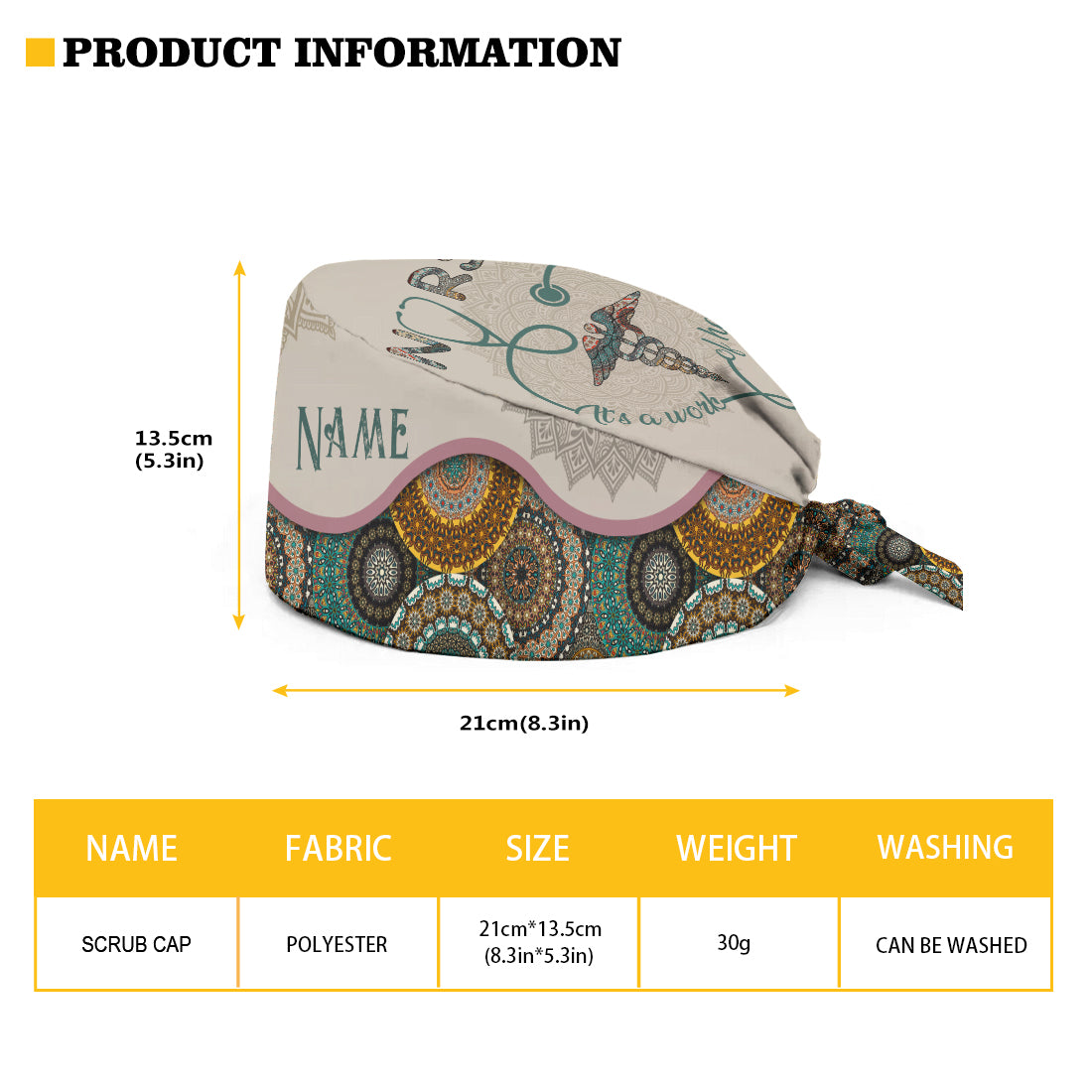 Mit Herzblut gefertigt – personalisierte OP-Haube für Krankenschwestern