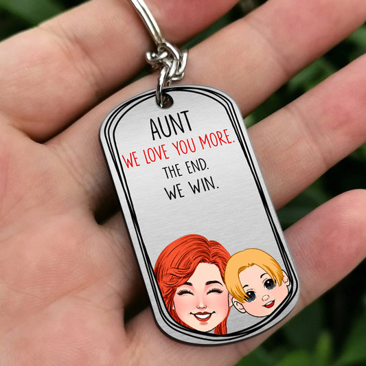 Papa, ich hab dich lieb! – Geschenk für Papa, Oma, Opa, Mama, Onkel, Tante – Personalisierter Edelstahl-Schlüsselanhänger