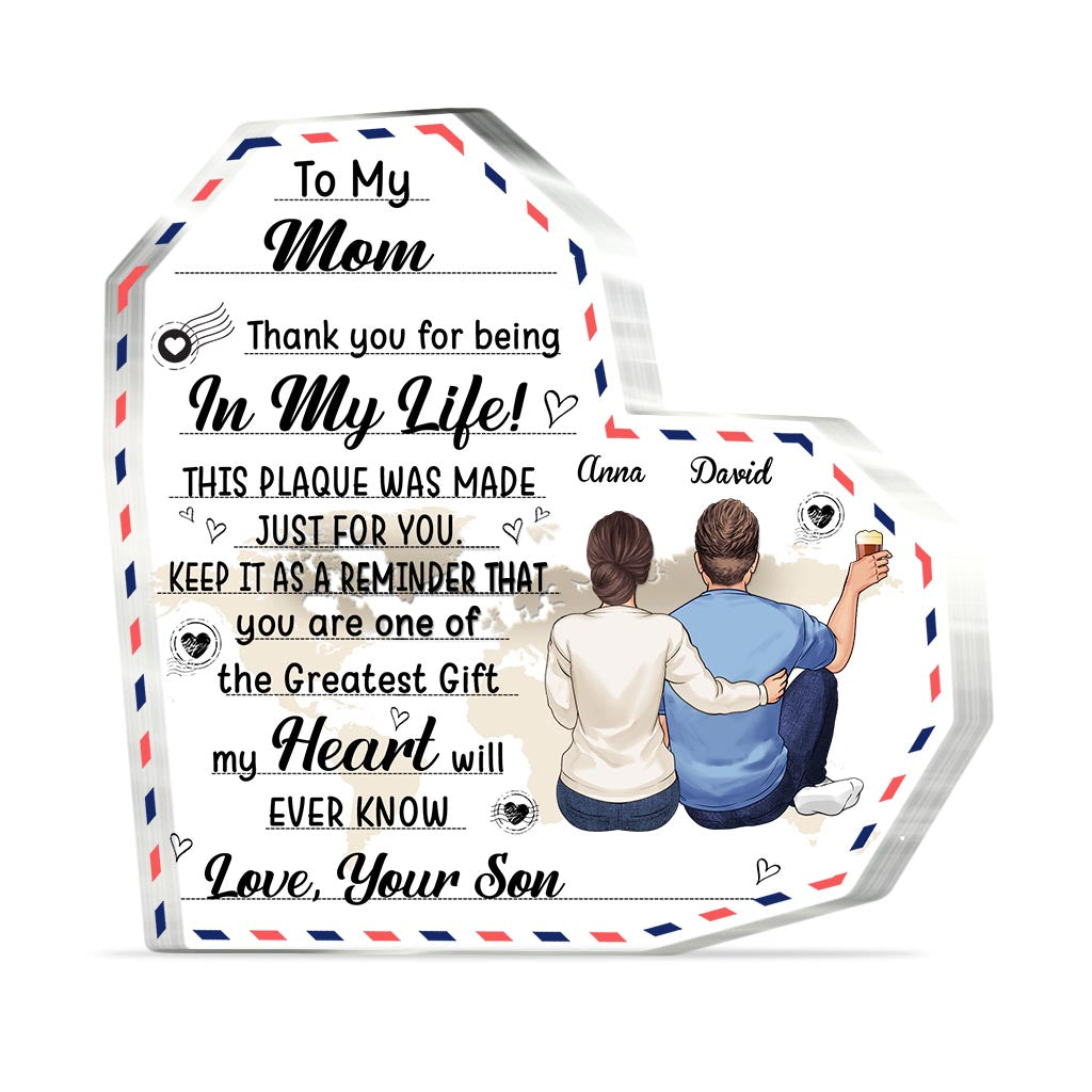 An meine Großmutter – Geschenk für Mama, Oma, Tante – Personalisierte Acrylplakette in individueller Form
