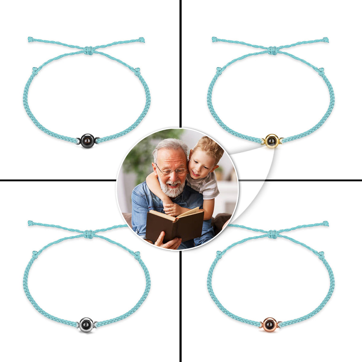 Love Grandpa - Gift for grandpa - Personalized Projection Bracelet