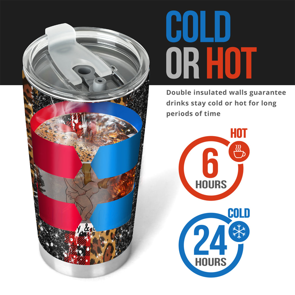 Ich stehe auf der Liste der Unartigen – personalisierter Pärchenbecher