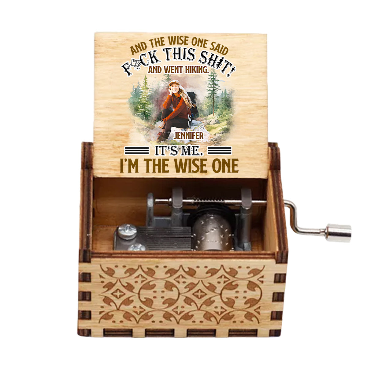 Und der Weise sprach – Personalisierte Wander-Spieluhr mit Handkurbel