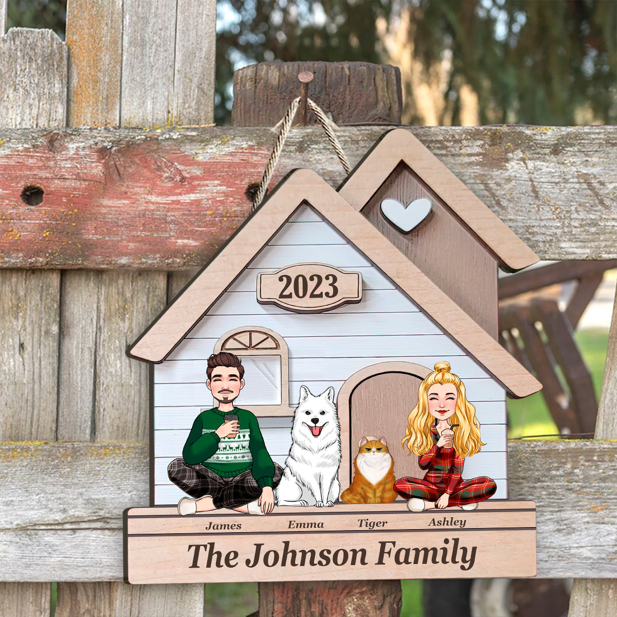 Das sind wir – personalisiertes Holzschild für Ehemann und Ehefrau