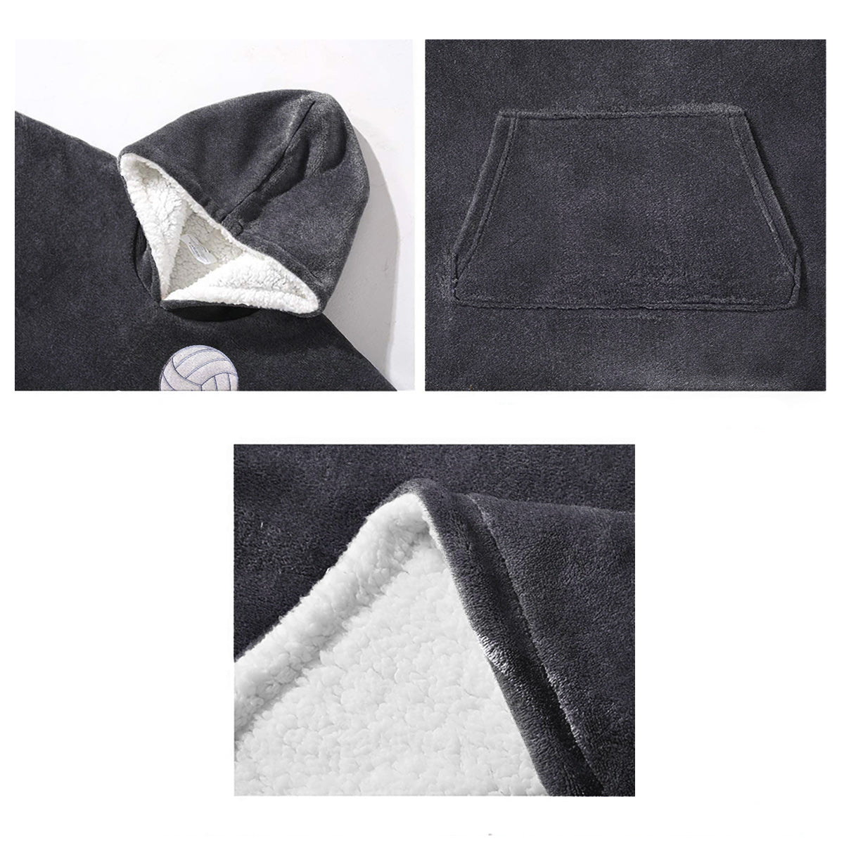 Sportbegeisterte aufgepasst! Personalisierter Volleyball-Hoodie mit Deckenmotiv