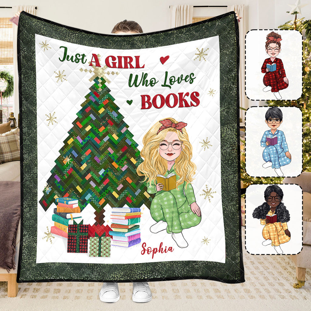 Just A Girl Who Loves Books - Personalized Book Quilt
