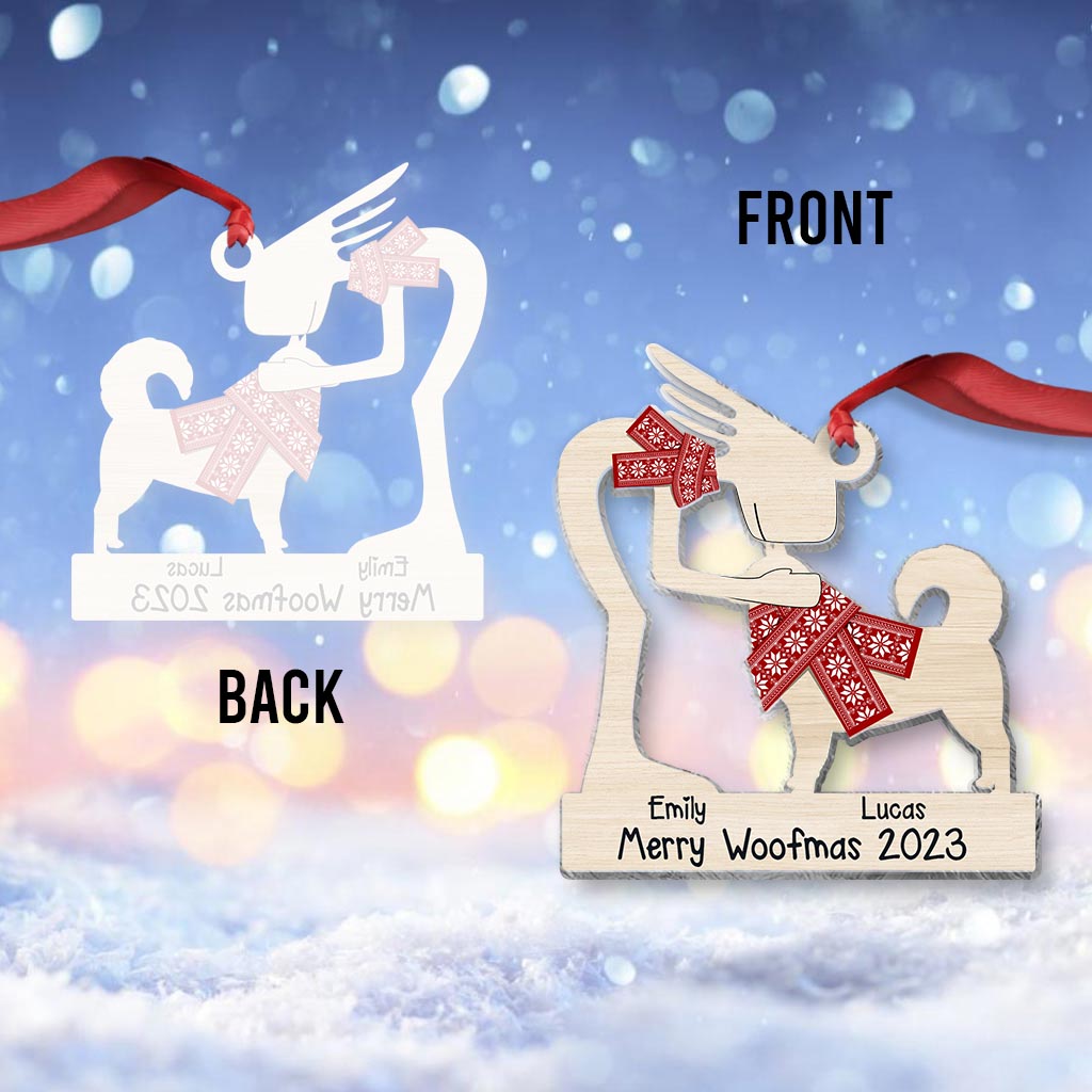 Fröhliche Hundeweihnachten – Geschenk für Hundeliebhaber – Personalisierter Weihnachtsschmuck