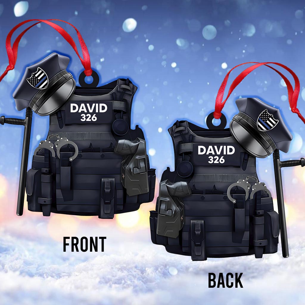 Police Vest - Personalized Police Officer Ornament