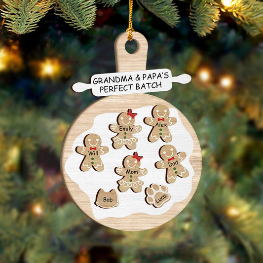 Perfekte Lieferung – Geschenk für Opa – Personalisierter zweilagiger Weihnachtsschmuck