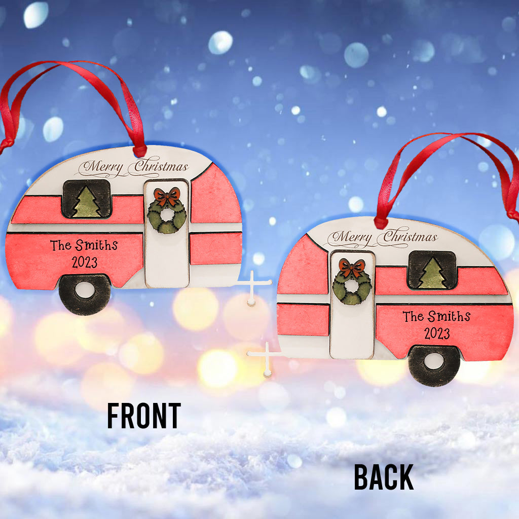 Fröhliche Weihnachten, Camper! - Personalisierter Camping-Weihnachtsschmuck