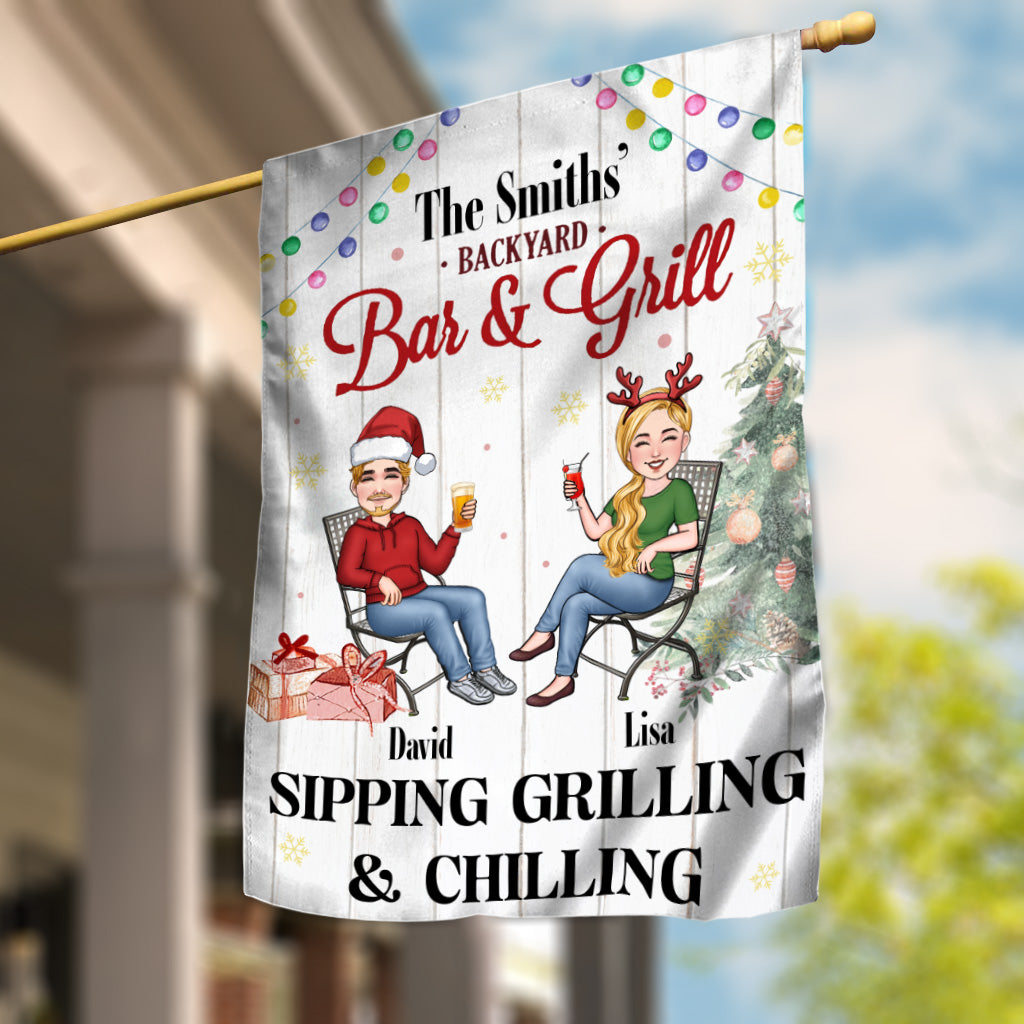 Bar & Grill - Personalisierte Gartenhausflagge