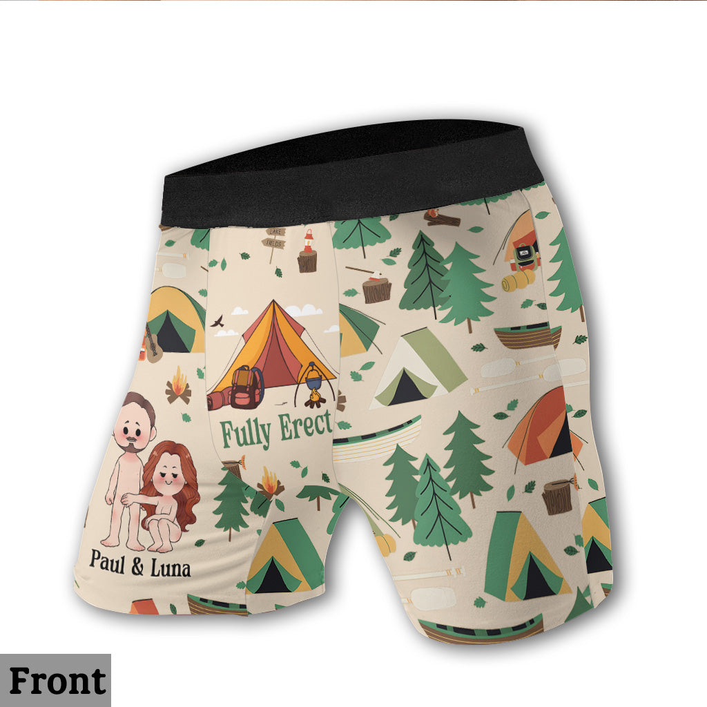 Fully Erect - Personalized Camping Men’s Boxer Briefs