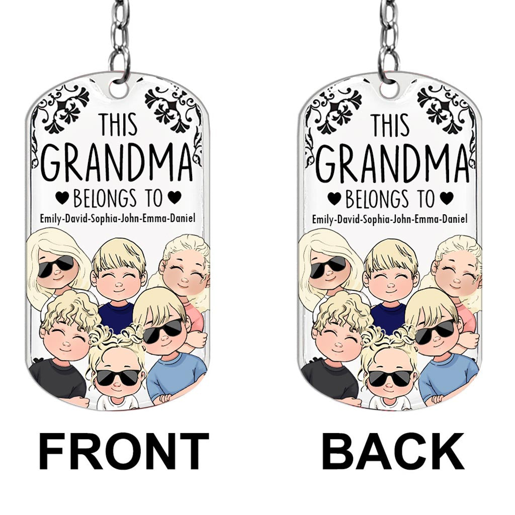 Dieser Artikel gehört Papa – Geschenk für Papa, Opa, Mama, Onkel, Tante, Oma – Personalisierter Schlüsselanhänger aus Edelstahl