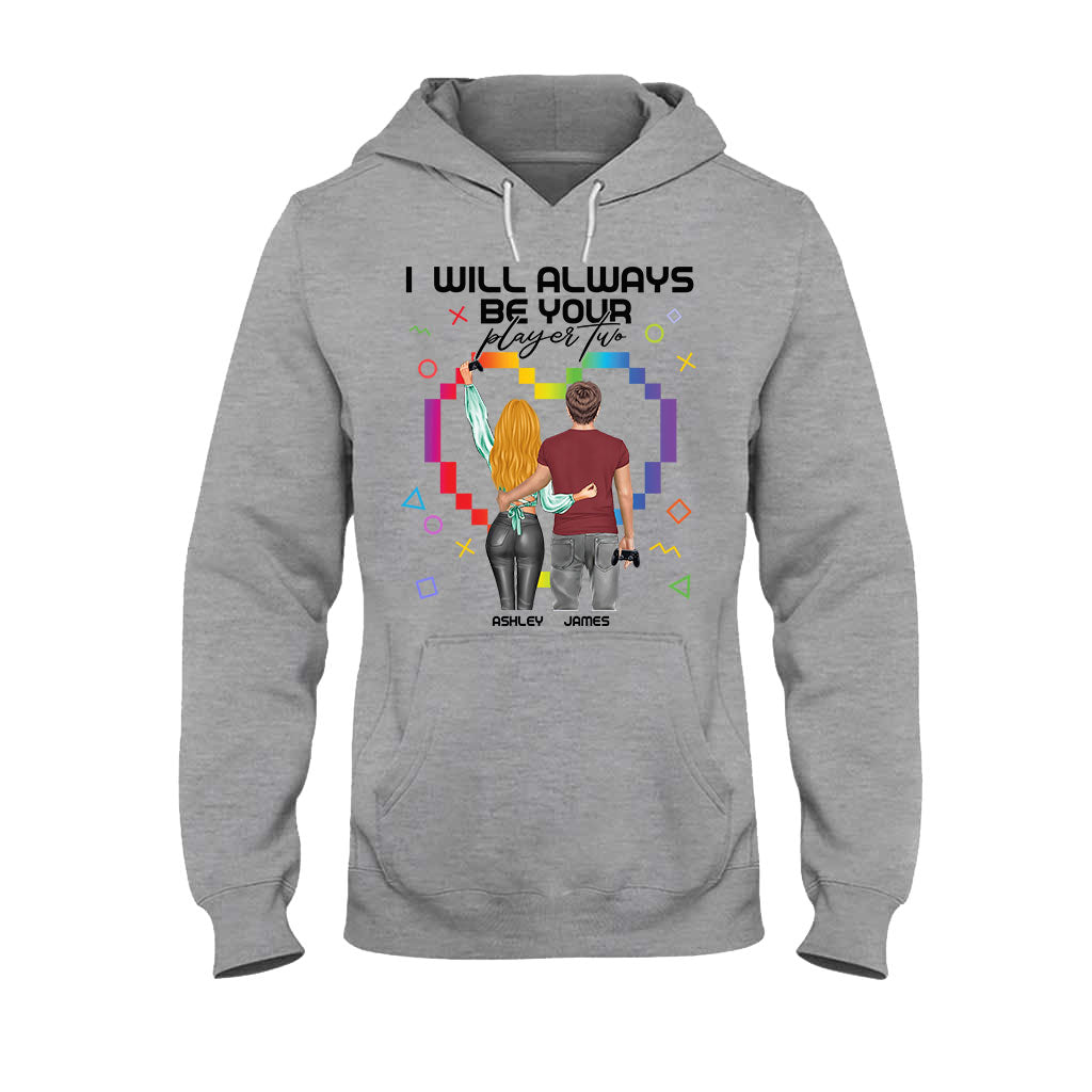 Ich werde immer dein Spieler Zwei sein – Personalisiertes Videospiel-T-Shirt und Hoodie