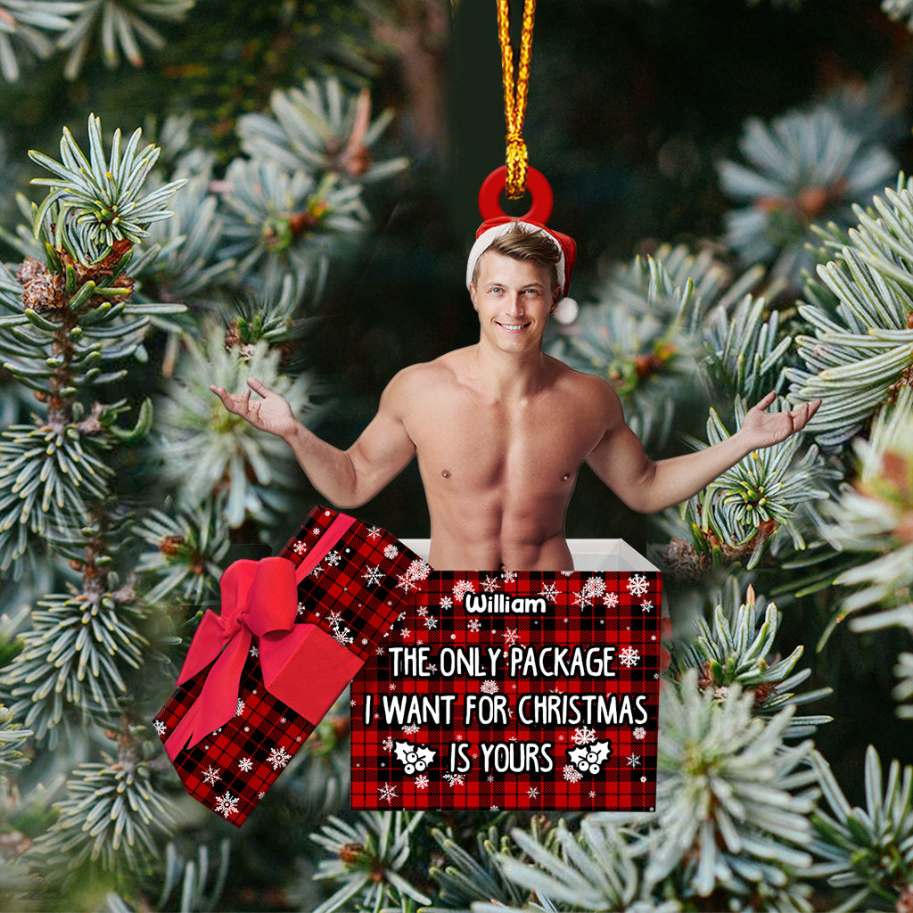 The Only Package I Want For Christmas Is Yours - Personalized Couple Ornament
