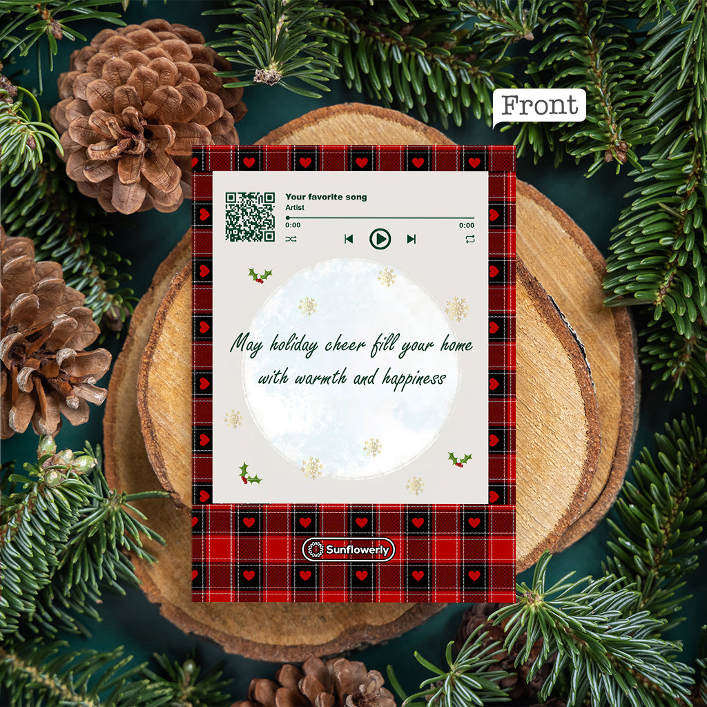 Merry Christmas Snowman - Personalized Family Greeting Card