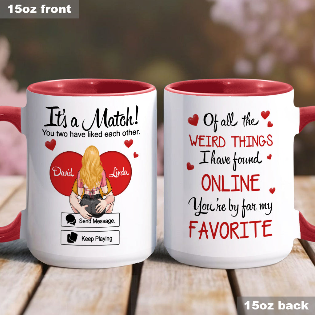 Du bist mit Abstand mein Liebling – Geschenk für Freund, Freundin, Ehemann, Ehefrau – Personalisierte Tasse