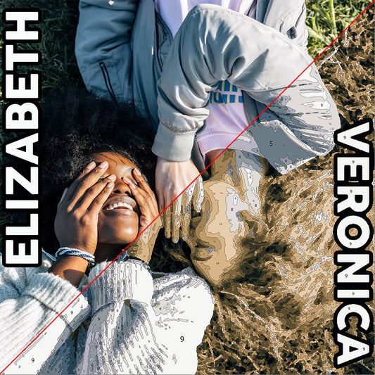 BFF für immer – Personalisiertes Malen-nach-Zahlen-Set für die beste Freundin