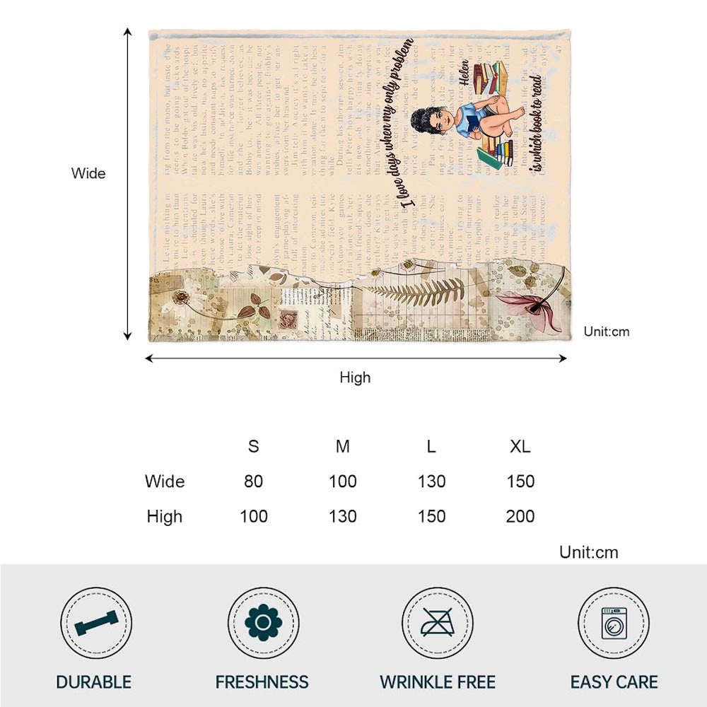 Meine Lesedecke – Buchgeschenk für Mama, Tochter, Freundin, Ehefrau – Personalisierte Decke
