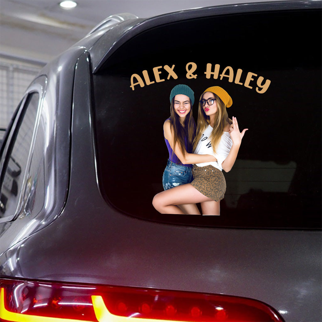 Beste Freundinnen – Personalisierter Aufkleber „Beste Freundin“, gestanzt