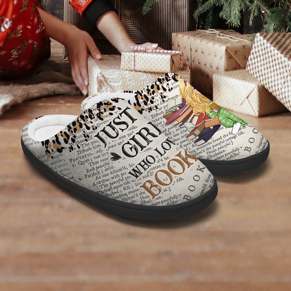 One More Chapter - Personalized Book Slippers