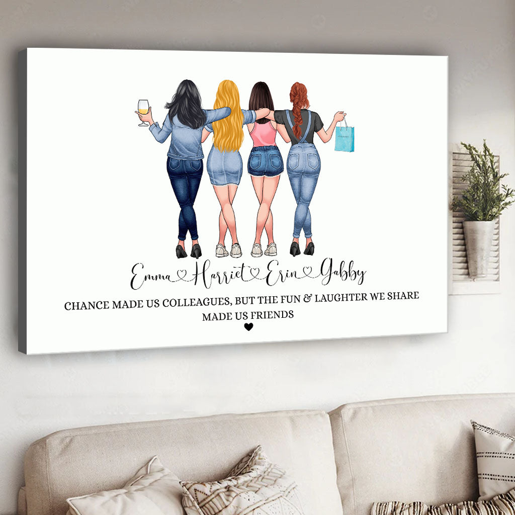 Der Zufall hat uns zu Kollegen gemacht – Personalisierte Leinwand und Poster für Kollegen