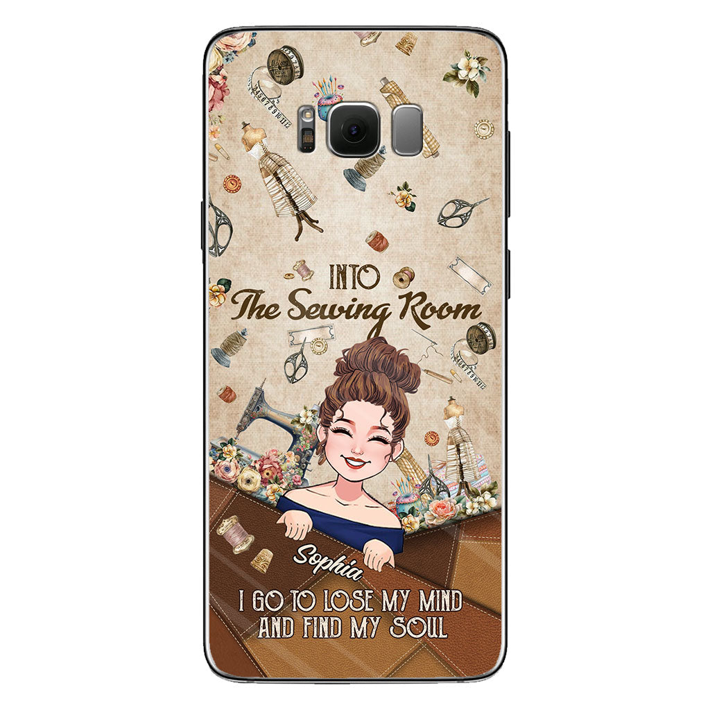 And Into The Sewing Room I Go - Personalized Sewing Phone Case