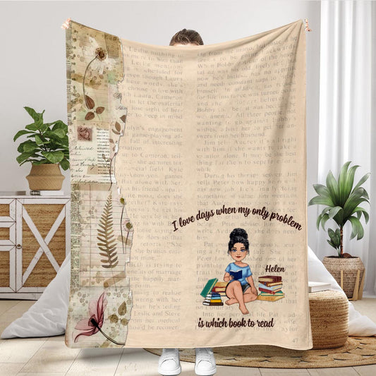 Meine Lesedecke – Buchgeschenk für Mama, Tochter, Freundin, Ehefrau – Personalisierte Decke
