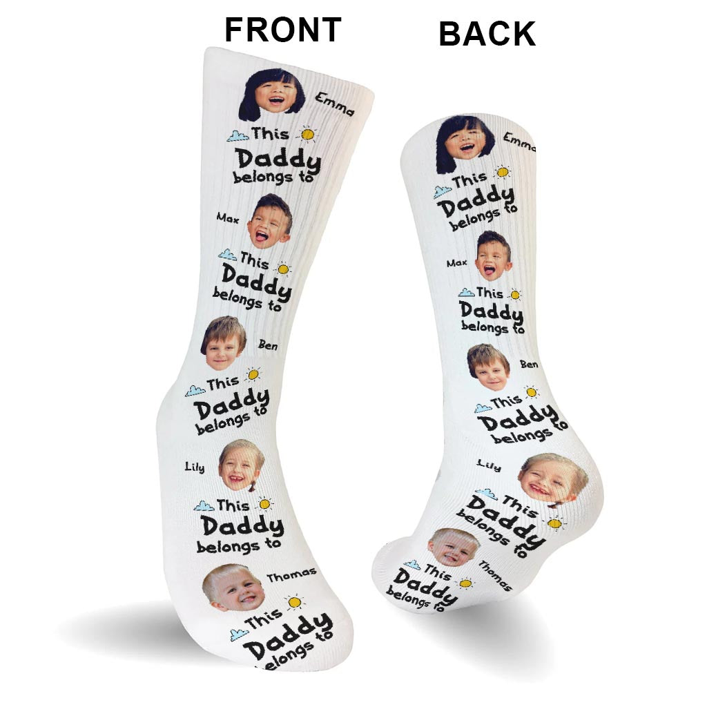Diese Socken gehören Papa – Geschenk für Papa, Opa, Mama, Onkel, Tante, Oma – Personalisierte Socken