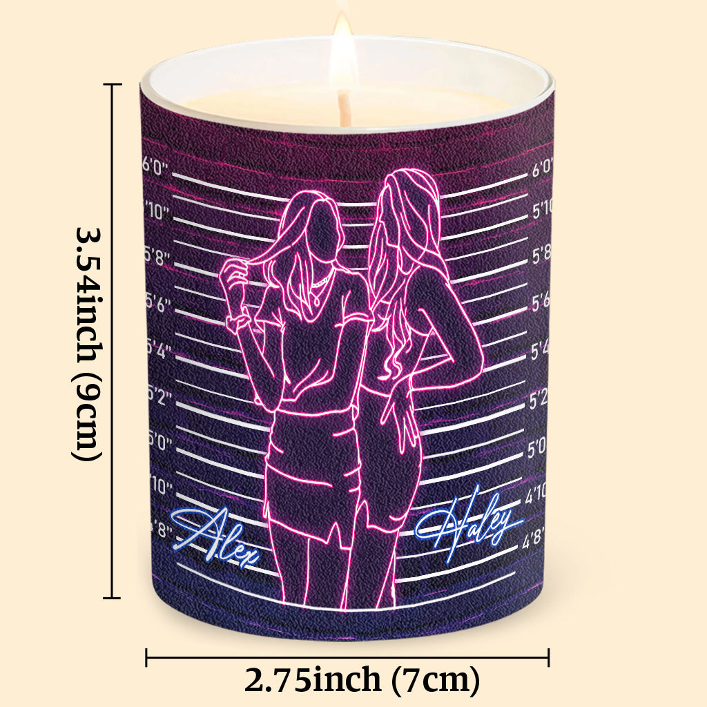 Glückwunsch, dass du mein Komplize bist! – Geschenk für eine Freundin – Personalisierte Kerze mit Holzdeckel