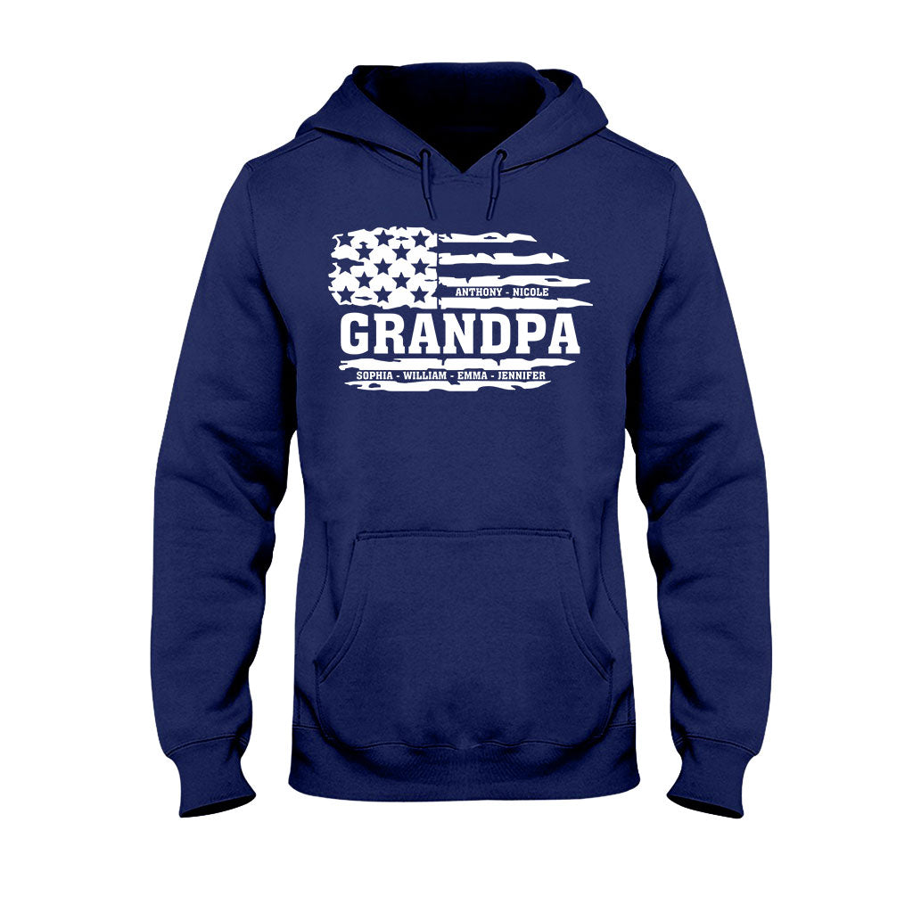 Opa-Flagge (USA) – Personalisiertes Opa-T-Shirt & Hoodie